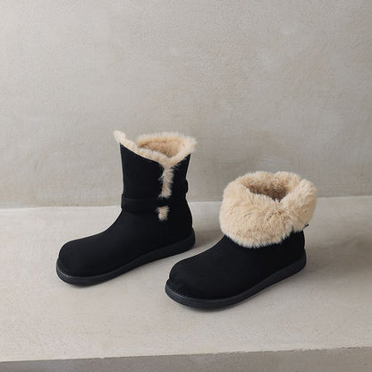 Padded Fashion Snow Boots - Black