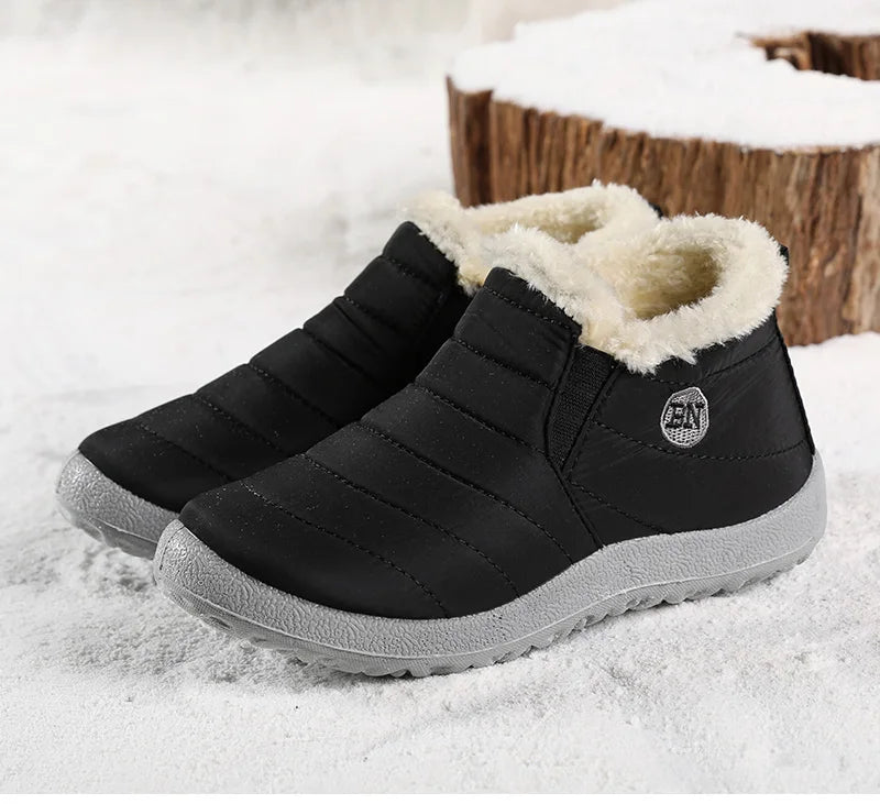 Waterproof Warm Snow Boots -Black