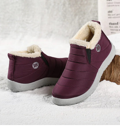 Waterproof Warm Snow Boots - Prune