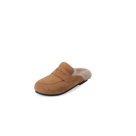 Gemütliche Slip-On-Loafer aus Wildleder mit weichem Futter - Khaki