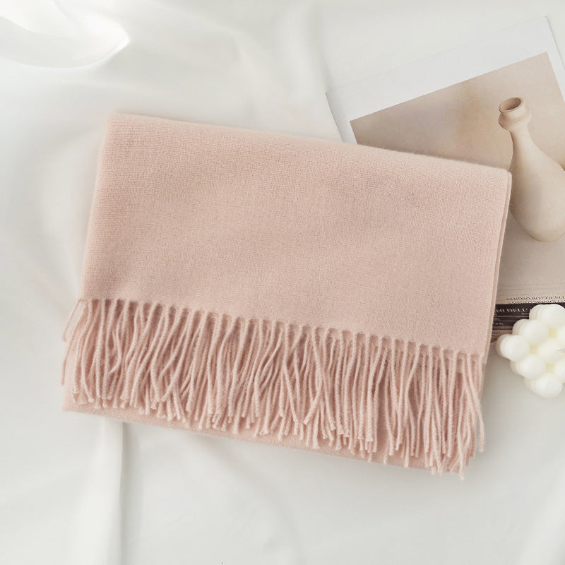 Elegant Ladies' Cashmere Scarf - Pink