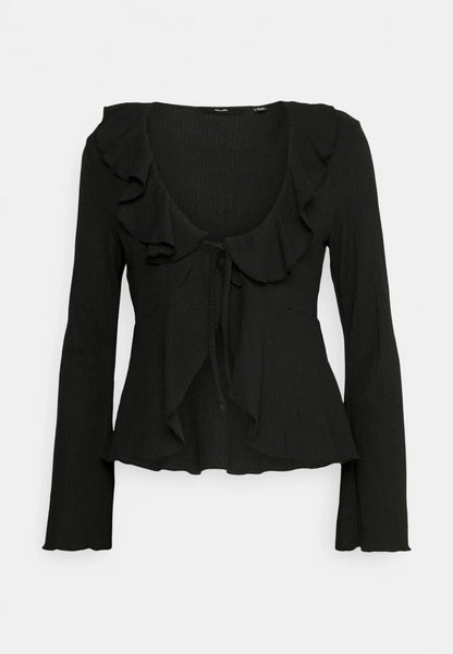 Blouse with ruffle tops